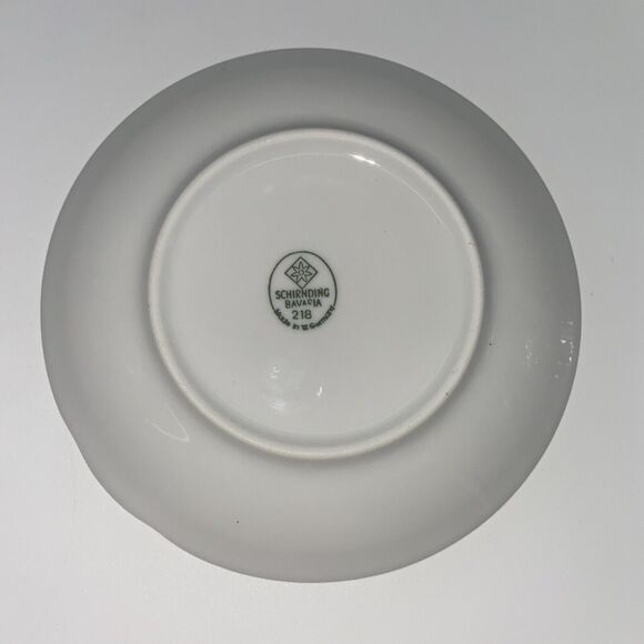 Schirnding Bavaria Gold Footed Tea Cup With Saucer and Luncheon Plate Set - Picture 11 of 14